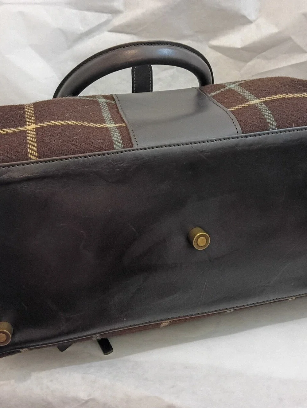 Hartmann Leather Wool  Duffle Mens Work Luxury Bag  Rare